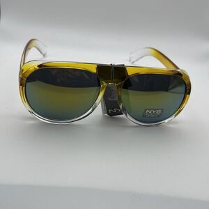 NYS Collection Womens Waverly Place Sunglasses Yellow NWT